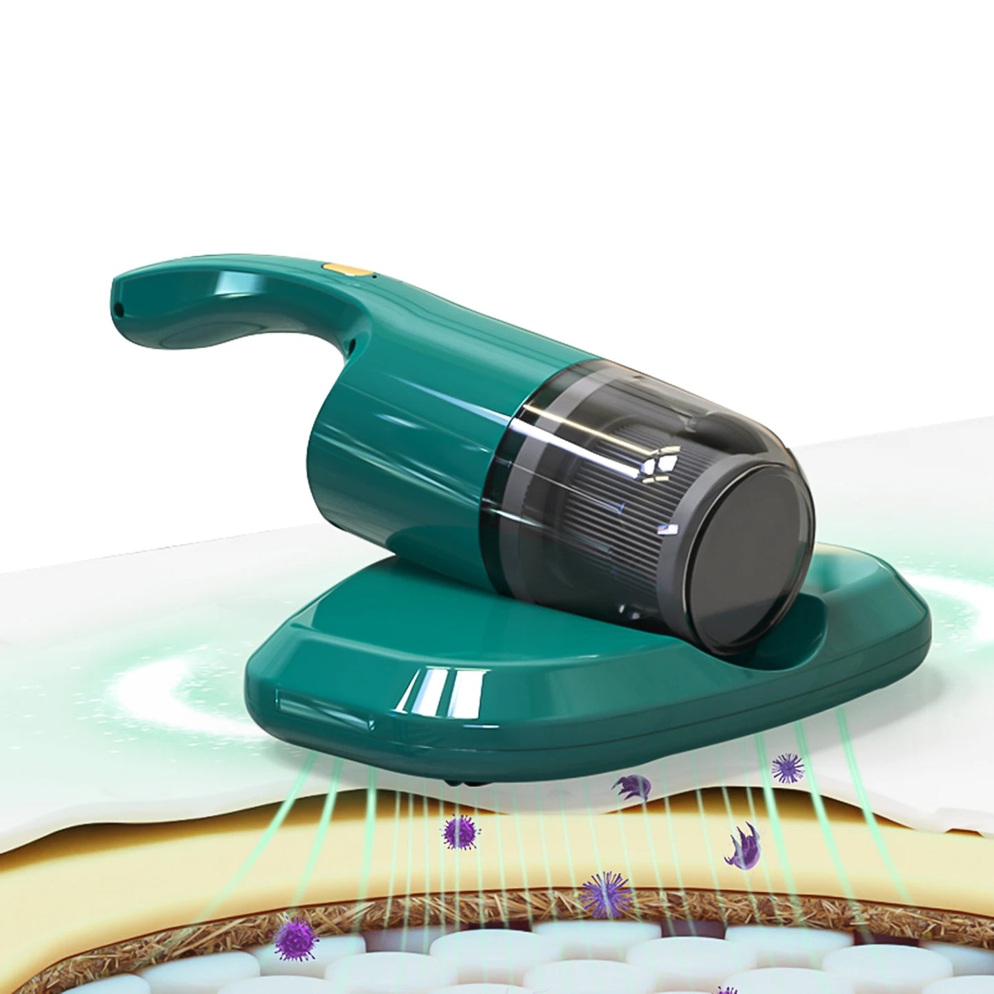 Aspiradora de colchón de 350W, instrumento de eliminación de ácaros, aspiradora inalámbrica para cama doméstica, lámpara UV, limpieza efectiva