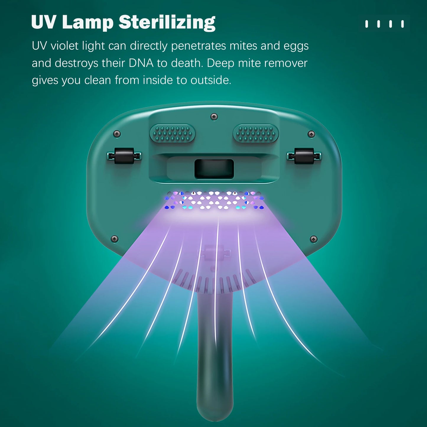 Aspiradora de colchón de 350W, instrumento de eliminación de ácaros, aspiradora inalámbrica para cama doméstica, lámpara UV, limpieza efectiva