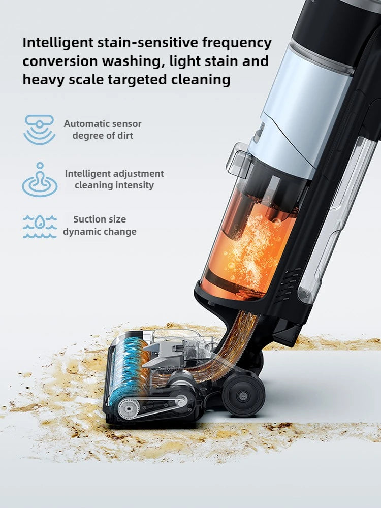 Deerma VX300 Wireless Inverter Floor Scrubber Self-Cleaning Vacuum Cleaner Intelligent Mopping Household Appliance
