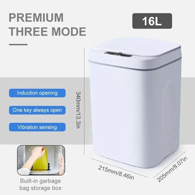 20L Smart Trash Can Bathroom Automa Sensor Dustbin Electric Waste Bin Waterproof Wastebasket For Kitchen Recycling Trash
